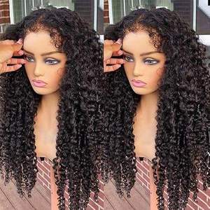 Vente en gros de perruques frontales en dentelle 13x4 HD transparentes à 250% de densité pour cheveux humains vierges chinois bruts SDD bouclés de type pixie - Product Image 2