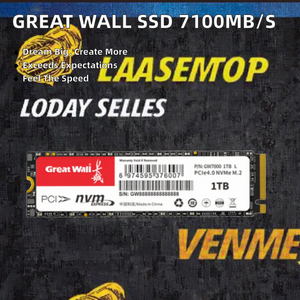 قرص صلب داخلي للحاسوب المحمول من جريت وول، TLC PCIe 4x4 NVMe <span class=keywords><strong>M</strong></span>.2 بسرعة 7100 ميجابايت/ثانية، جديد بلاستيكي - Product Image 2