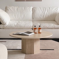 Table basse moderne en pierre pour salon, mobilier de maison avec assemblage et nettoyage faciles