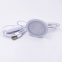 Lumière LED ultra-mince 5V USB à base de disque, blanc chaud RGB, petite, 50lm/W, pour armoire, design moderne, en plastique, chambre à coucher, durée de vie 30000 heures