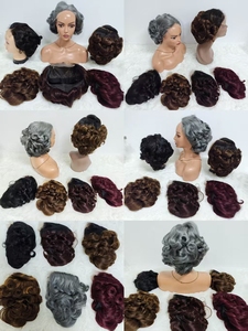 Promotion Letsfly 29$ Perruques Lace Closure 5x5 SDD 210 grammes 10 pouces Ondulées Grises 100% Cheveux Humains Vente en Gros en Stock - Product Image 2