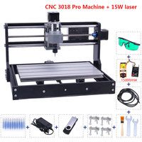 Enrutador CNC de Escritorio 3018 Pro, Grabador Láser para Madera, PVC, Papel, Cuero, 30*18*40mm, con Control GRBL