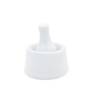 Moulin à épices poivre Mini petit mortier et pilon en porcelaine céramique blanche pour laboratoire