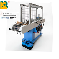 Machine automatique de traitement à la flamme pour bouteilles en PP, nouvelle et sécurisée, avec couvercle de protection et doubles buses pour PE, PET, HDPE (pré-impression)