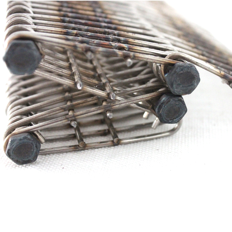 Flat Metal Stainless Steel Eye Link Conveyor Belt Wire Mesh For Oven