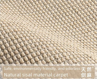 Tapis d'appoint aspect sisal naturel, sur mesure, tissé, pour escalier, écologique, rectangulaire, 4-5 mm, pour chambre, salon, hôtel