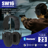 OEM Toplu Çift Mikrofonlu Bluetooth Taktik Kulaklıklar NRR 23dB Ses Yükseltmeli Atış Kulak Koruyucu Kulaklık