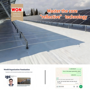 WON Revêtement de <span class=keywords><strong>sol</strong></span> à membrane réfléchissante blanche anti-UV à réflexion diffuse pour panneaux solaires exportation vers l'Europe - Product Image 3
