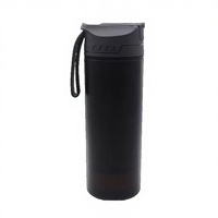 Haute qualité Double-tasse pressant purificateur d'eau en plein air Portable Aqua Sports bouteille personnalisée colorée pour l'aventure escalade