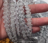 Vente en gros de dentelle africaine en or et argent, paillettes, bordure de dentelle de style moyen-oriental, dentelle pour accessoires vestimentaires
