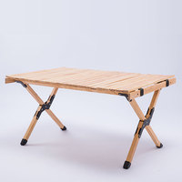 Camping en plein air pliant Table en bois jardin Portable oeuf rouleau pique-nique bureau