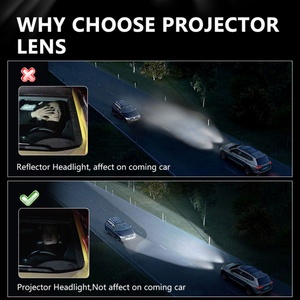 SANVI New P2 3 Inch matrix Bi <b>Led</b> Projector Lens Headlight 3.0 for Car <b>Halogen</b> Bulbs <b>Replacement</b> square Shape <b>Led</b> Headlights - Product Image 5