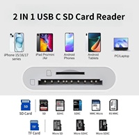 Lector de Tarjetas SD Tipo-C y Adaptador para iPhone, iPad, Mac, Laptop - Compatible con Tarjetas SD y TF, Admite Teléfonos, Laptops y Más Dispositivos