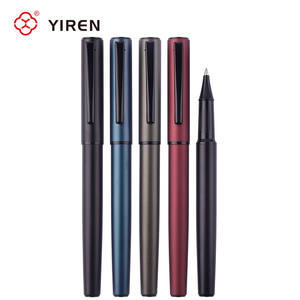 यरेन धातु पेन उच्च गुणवत्ता वाले लक्जरी होटल पेन कस्टम लोगो के साथ सभी काले मैट धातु रोलर पेन - Product Image 1