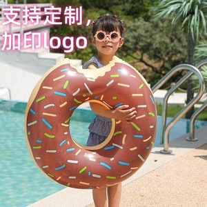 Donut Shaped Children Swimming Ring Large Size Thickened Pvc <b>Inflatable</b> For Pool Water Play - Product Image 1
