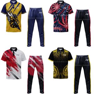 PURE Custom Sublimation Cricket Jersey Sets Hombres Polo Cricket Deportes Uniforme Adulto Personalizado Equipo Nombre Cricket Uniforme Jersey Traje - Product Image 4