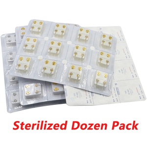 316L In Acciaio e 24K Placcato Oro Orecchini DELLA CZ DELLA Sfera Del Cuore Del Fiore della Stella Corona Farfalla Sterilizzato Confezionato Delle Donne Degli Orecchini regali Dei Monili - Product Image 5