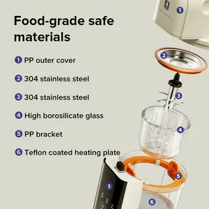 신상품 12 in 1 이유식 메이커 자동 미니 과일 과즙 짜는기구 음식 보충 기계 이유식 증기선 믹서기