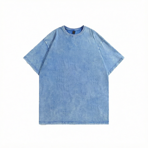 Camiseta Vintage para Hombre con Lavado Ácido, 100% Algodón Pesado, Cuello Redondo, Manga Corta, Talla Grande, Personalizable con Logotipo - Product Image 1