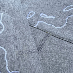 Pantaloni da <span class=keywords><strong>uomo</strong></span> con logo personalizzato all'ingrosso pantaloni della tuta ricamati a gamba larga 100% <span class=keywords><strong>cotone</strong></span> francese Terry <span class=keywords><strong>Jogger</strong></span> da <span class=keywords><strong>uomo</strong></span> - Product Image 6
