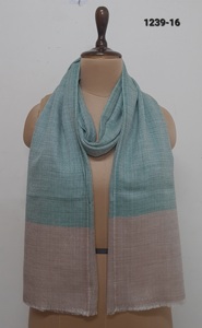 Linen Self <b>Check</b> Floral <b>Scarf</b> Long Length Quick Dry & Lightweight Anti-Bacterial All Seasons - Product Image 4