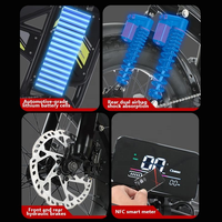 Vélo Électrique Urbain à Succès Commercial 48V 1000W Double Moteur Pneus Larges E-bike Sans Balais Double Suspension Pneus Neige Tout-Terrain Batterie Lithium
