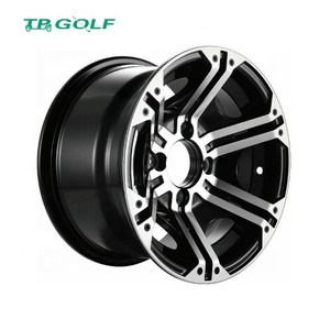 Ensemble de jantes de chariot de <span class=keywords><strong>golf</strong></span> de conception professionnelle, jante en acier inoxydable Tempest de 12 pouces et pneu DOT 215/35-12 ou 215/40-12 - Product Image 1