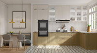Petite unité personnalisée contemporaine PVC blanc brillant porte petites armoires de cuisine