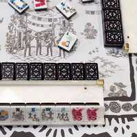 Ensemble de Mahjong américain en acrylique personnalisé Miss Catalina, 160 pièces, 4 couches, fabrication OEM directe pour table de casino