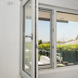Gaya Amerika lapisan bubuk bingkai aluminium tirai layar untuk windows logam kustom kaca Casement jendela