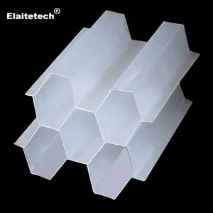 PP PVC FRP inclined lamella hexagonal honeycomb plate separator packing media for trickling filter