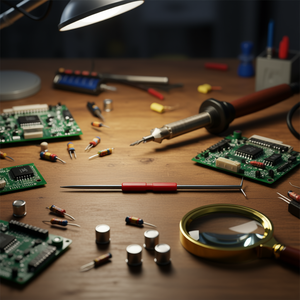 Pinzas de precisión con agarre rojo 974 de acero inoxidable para reparación de electrónica - Product Image 3