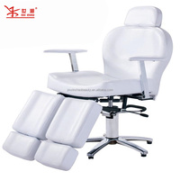 Fauteuil de pédicure hydraulique avec fonction de massage, équipement professionnel de spa pour les pieds, siège inclinable de salon de beauté avec repose-pieds