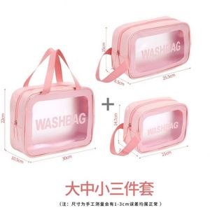 Bolsa de separación seca y húmeda sentido avanzado impermeable zona de viaje almacenamiento carta neceser portátil Pu Rosa bolsas deportivas - Product Image 2