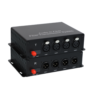 Extensor de Audio XLR Balanceado de 4 Canales a Fibra Óptica, Monomodo, Monofibra, Puerto FC, 20KM, Conversor de Medios de Audio Profesional de 4 Canales - Product Image 3
