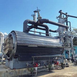 Lot d'usine de craquage de 15 20 tonnes de pneus, utilisé pour le recyclage des pneus de la machine de pyrolyse intermittente de mazout - Product Image 1