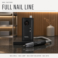 HOWYEA Lime à ongles professionnelle portable pour le polissage du gel, ponceuse de manucure 35000 tr/min, machine à ongles rechargeable de bureau