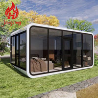 Maison capsule de luxe préfabriquée de 40 pieds avec 3 chambres, design moderne, construction en acier, énergie solaire, pour usage scolaire et commercial