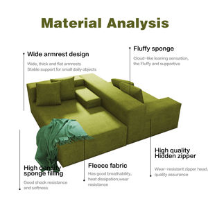 Siêu Thoải Mái Vải Sang Trọng L-Hình Ngả Chuyển Đổi Ngủ Loveseat Sofa Với Nén Bọt Cho Căn Hộ Khách <span class=keywords><strong>S</strong></span>ạn <span class=keywords><strong>S</strong></span>ử Dụng - Product Image 5