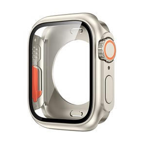 Custodia Protettiva Unica in Vetro Temperato con Placcatura PC per Apple Watch 9 8 7 6 <span class=keywords><strong>5</strong></span> SE, Protezione Schermo Completo, Impermeabile e Antiurto - Product Image 4