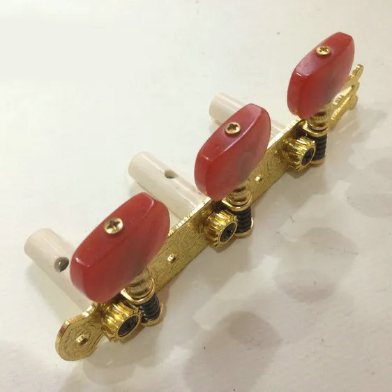 Red square resin head copper material Guitar String Tuning Pegs Machine Heads Tuners Keys Parts Guitars Accessories