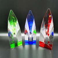 Récompenses de cadeau de souvenir de cristal clair rond trophée de prix de verre de cristal blanc clair
