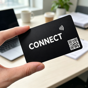 Tarjeta de PVC Personalizada, Negra Mate, con RFID NFC, Mini Etiqueta Digital, Tarjeta de Membresía, Código QR, Compartir Instantáneamente en Redes Sociales, <span class=keywords><strong>Contacto</strong></span> - Product Image 1