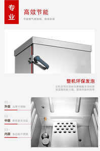 Vaporera de Arroz Automática Comercial LIANFU de 12 Bandejas, Gran Capacidad, Eléctrica/a Gas, Nueva Condición, para Restaurantes y Tiendas de Comida - Product Image 3