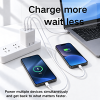 Chargeur rapide GaN 65W, 3 ports, 2C1A, adaptateur mural USB C PD, prise pliable, chargeur d'alimentation pour ordinateur portable, téléphone, tablette, vente en gros OEM