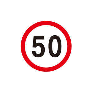 ป้ายหยุดจราจรทรงกลม สีแดงดำ ห้ามเลี้ยวตรง ทำจากแผ่นอะลูมิเนียมโครงสร้างเหล็ก - Product Image 6