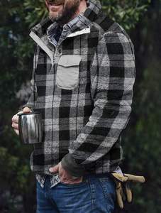 Suéter Cárdigan Cruzado de Doble Cara con Estampado Escocés Europeo Americano, Moda de Invierno - Product Image 5