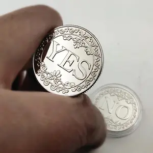 批发25毫米是或否硬币双面压花电镀纪念币纪念品硬币