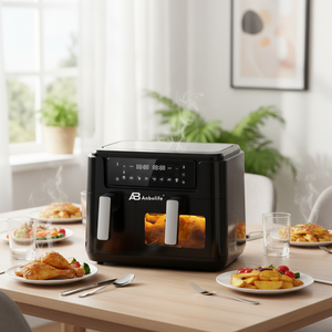 <span class=keywords><strong>Friteuse</strong></span> à air Anbolife 10L à double panier, grande capacité, 2400W haute puissance, écran tactile, contrôle numérique avec 6 préréglages et menus rapides - Product Image 6