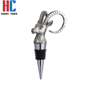 Bouchon de bouteille de vin en alliage de zinc plaqué or, motif animal, style ange, avec bec verseur, pour verre à vin, stock usine, 20 ans d'expérience - Product Image 4